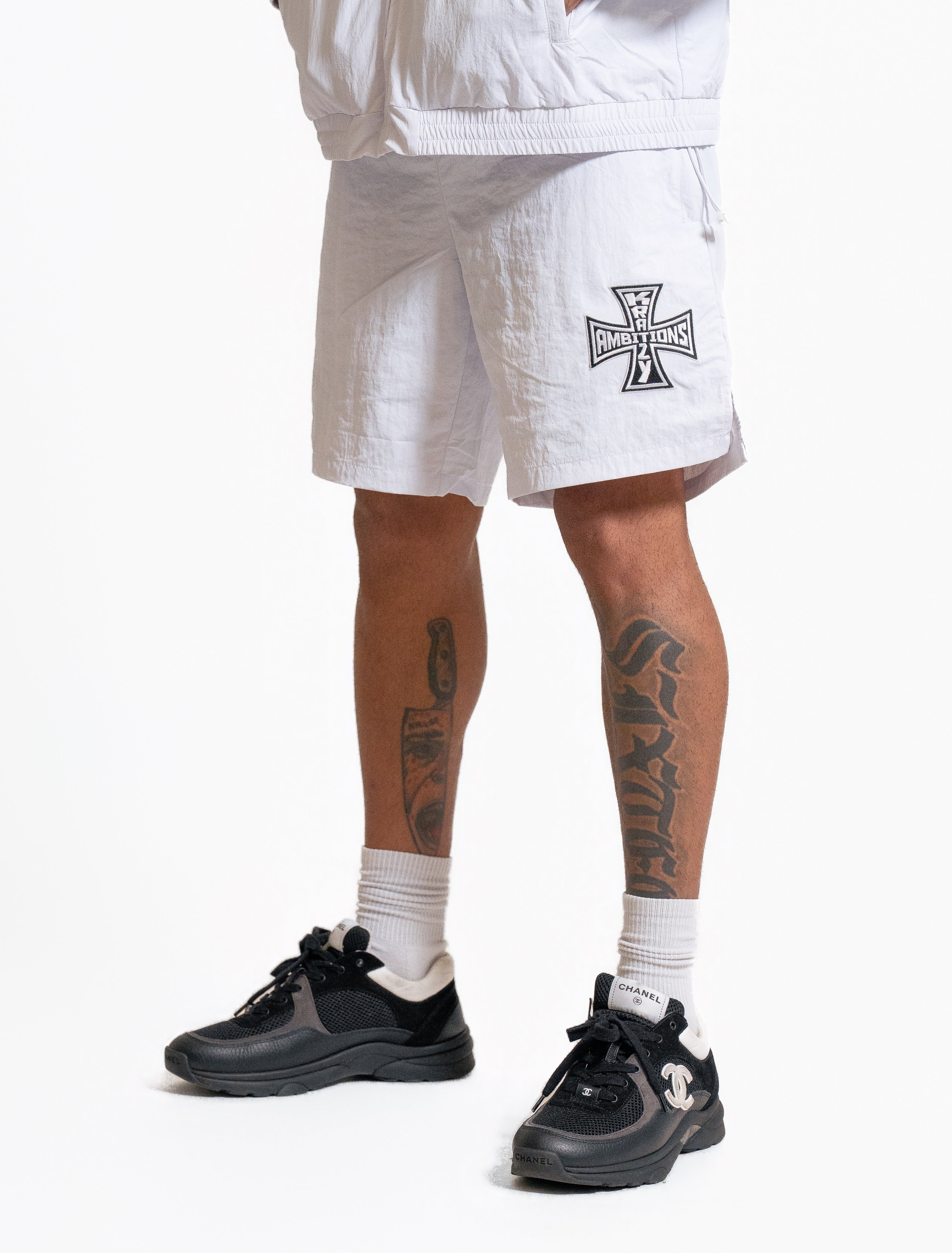 Summer Essential Nylon Shorts White