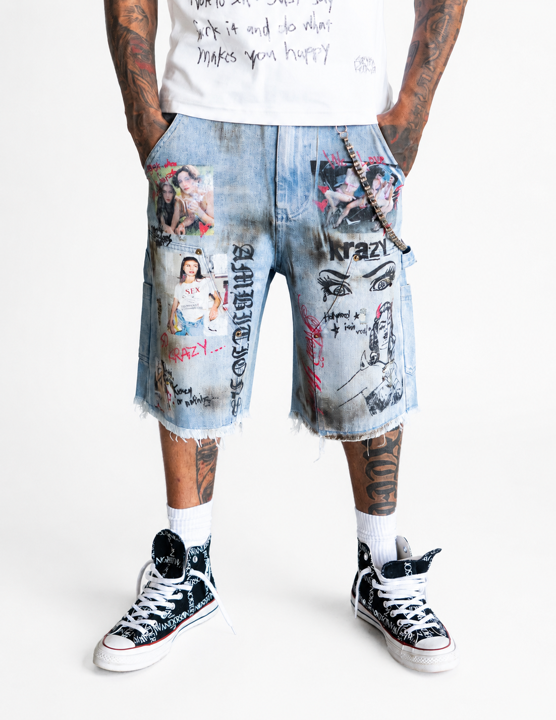 Fck* It Jean Shorts