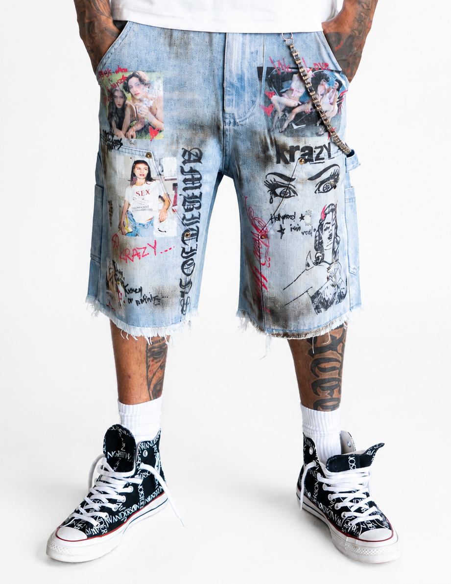 Fck* It Jean Shorts