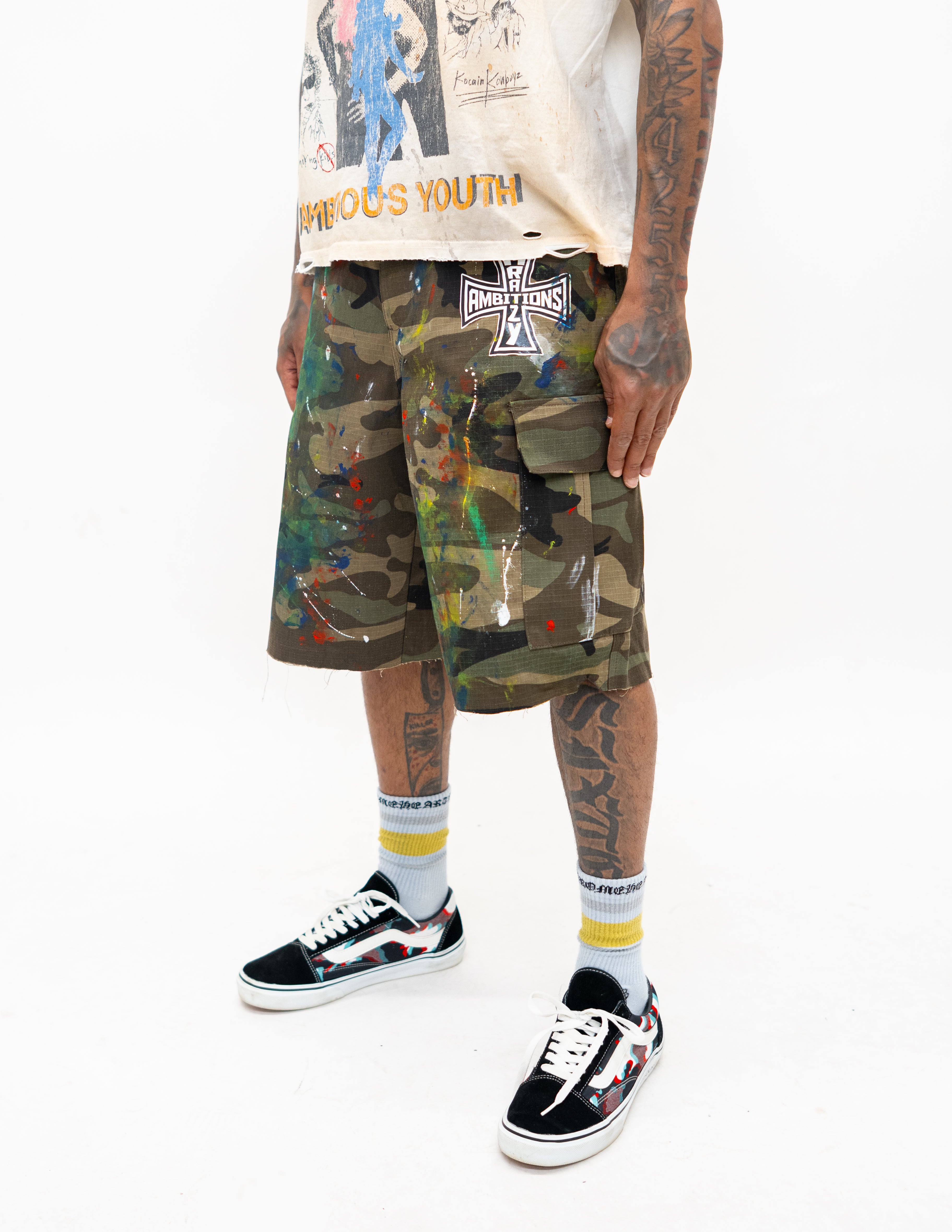Painted Camo Shorts-thumbmail-2