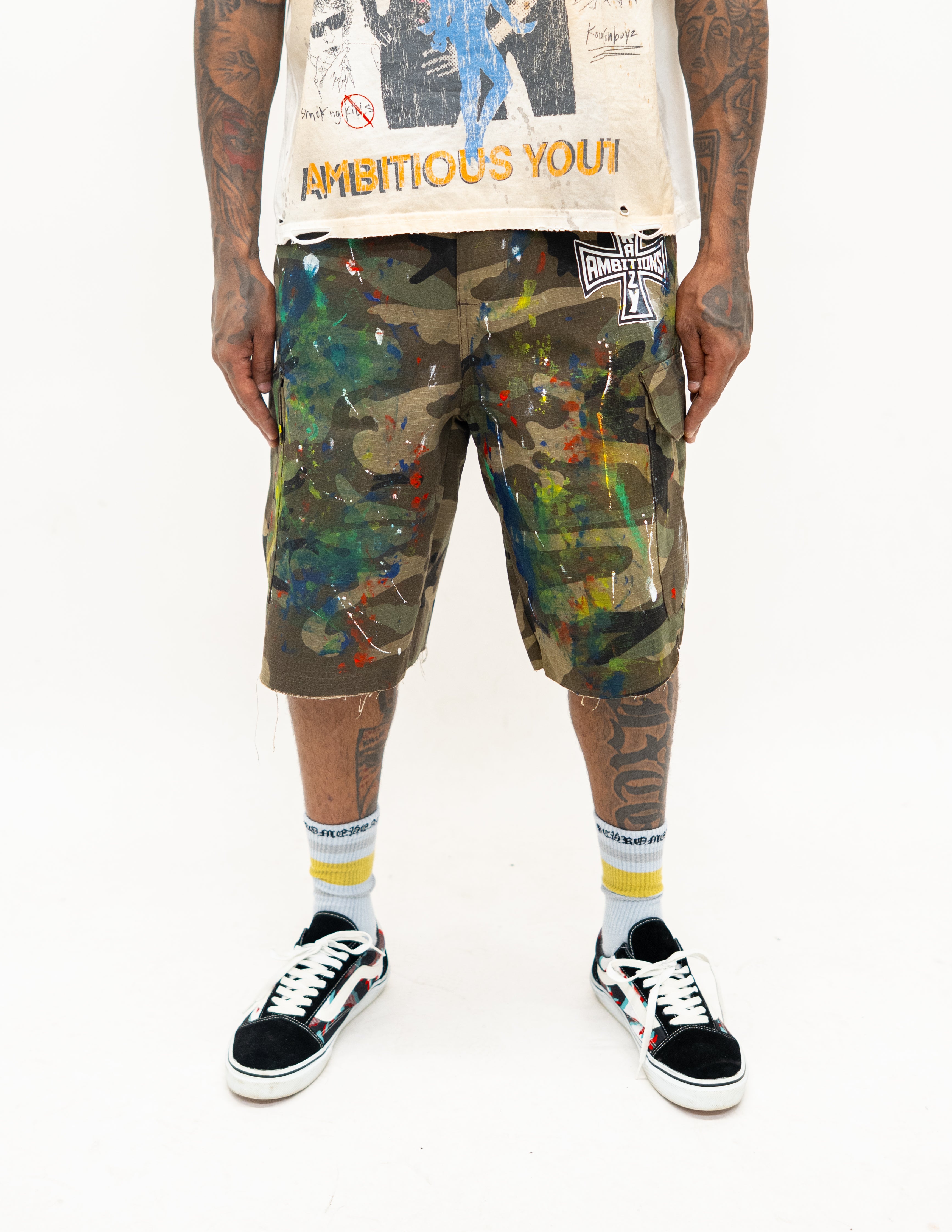 Painted Camo Shorts-thumbmail-1